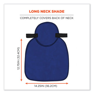 ergodyne® Chill-Its 6717 Cooling Hard Hat Pad and Neck Shade - Polymers, 12.5 x 9.75, Blue (EGO12336)