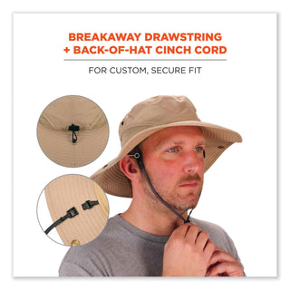 ergodyne® Chill-Its 8936 Lightweight Mesh Paneling Ranger Hat, Large/X-Large, Khaki (EGO12599)