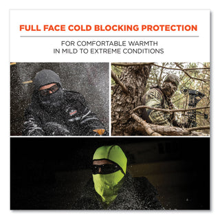 ergodyne® N-Ferno 6823 Hinged Balaclava Face Mask, Fleece, One Size Fits Most, Black (EGO16823)