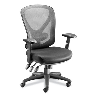 Alera® Aeson Series Multifunction Task Chair, Supports Up to 275 lb, 15" to 18.82" Seat Height, Black Seat/Back, Black Base (ALEAS42M14)