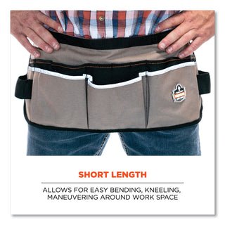 ergodyne® Arsenal 5706 13-Pocket Waist Apron, 13 Compartments, 23 x 9, Canvas, Gray (EGO13695)