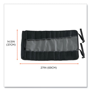 ergodyne® Arsenal 5870 Tool Roll-Up, 25 Compartments, 27 x 14.5, Polyester, Gray (EGO13770)