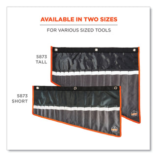 ergodyne® Arsenal 5873 Polyester Wrench Roll Up, 14 Compartments, 26.5 x 16.5, Polyester, Black (EGO13775)