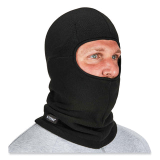 ergodyne® N-Ferno 6893Z Balaclava w/ Zipper for Bump Cap Insert, Polyester Fleece, One Size Fit Most, Black (EGO16894)