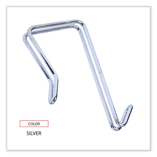 Alera® Single Sided Partition Garment Hook, Silver, Steel, 2/PK (ALECH1SR)