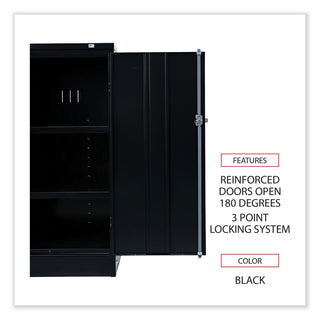 Alera® Economy Assembled Storage Cabinet, 36w x 18d x 42h, Black (ALECME4218BK)