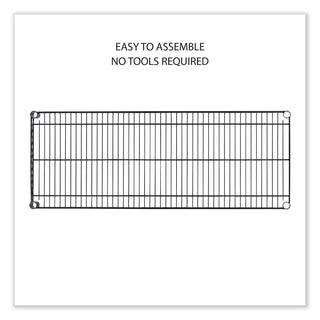 Alera® 5-Shelf Wire Shelving Kit with Casters and Shelf Liners, 48w x 18d x 72h, Black Anthracite (ALESW654818BA)