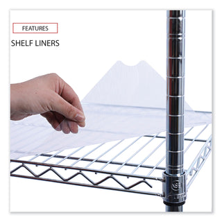 Alera® 5-Shelf Wire Shelving Kit with Casters and Shelf Liners, 48w x 18d x 72h, Silver (ALESW654818SR)