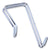 Alera® Single Sided Partition Garment Hook, Silver, Steel, 2/PK (ALECH1SR)