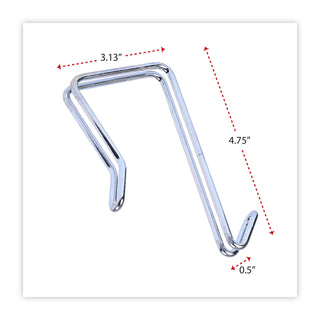 Alera® Single Sided Partition Garment Hook, Silver, Steel, 2/PK (ALECH1SR)