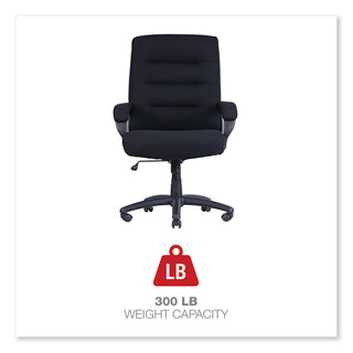 Alera® Kesson Series High-Back Office Chair, Supports up to 300 lbs., Black Seat/Black Back, Black Base (ALEKS4110)