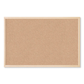 U Brands Cork Bulletin Board, 35 x 23, Natural Surface, Birch Frame (UBR266U0001)
