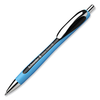 Schneider® Slider Rave XB Ballpoint Pen, Retractable, Extra-Bold 1.4 mm, Black Ink, Black/Light Blue Barrel (RED132501)