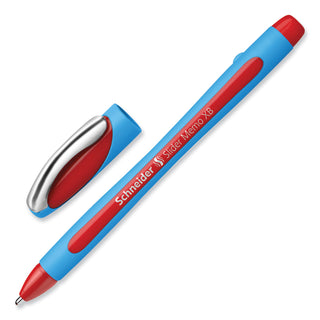 Schneider® Slider Memo XB Ballpoint Pen, Stick, Extra-Bold 1.4 mm, Red Ink, Red/Light Blue Barrel, 10/Box (RED150202)