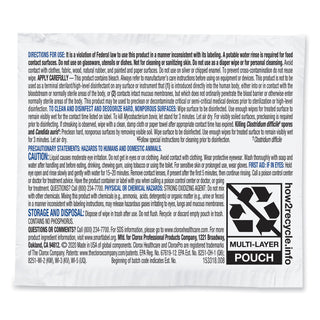 Clorox Healthcare® Bleach Germicidal Wipes, 6 3/4 X 9, Unscented, 50/box, 6 Box/carton (CLO31424CT)