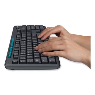 Logitech® K270 Wireless Keyboard, USB Unifying Receiver, Black (LOG920003051)
