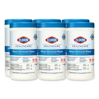Clorox Healthcare® Bleach Germicidal Wipes, 6 3/4 x 9, Unscented, 70/Canister (CLO35309)