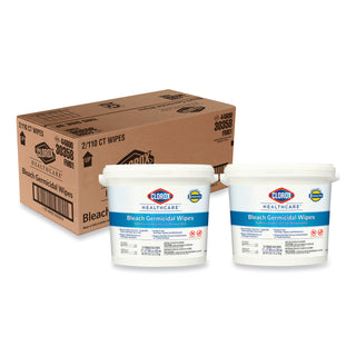 Clorox Healthcare® Bleach Germicidal Wipes, 12 x 12, Unscented, 110/Canister, 2/Carton (CLO30358)
