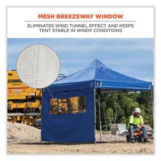 ergodyne® Shax 6092 Pop-Up Tent Sidewall with Mesh Window, Single Skin, 10 ft x 10 ft, Polyester, Lime (EGO12989)