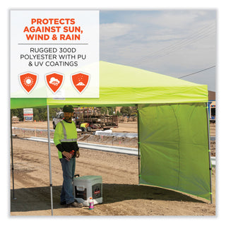 ergodyne® Shax 6098 Pop-Up Tent Sidewall, Single Skin, 10 ft x 10 ft, Polyester, Lime (EGO12998)