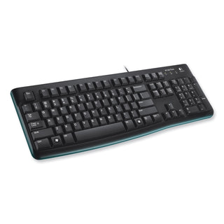 Logitech® K120 Ergonomic Desktop Wired Keyboard, USB, Black (LOG920002478)
