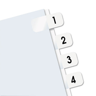 Redi-Tag® Legal Index Tabs, 1/12-Cut Tabs, 1-10, White, 0.44" Wide, 104/Pack (RTG31001)