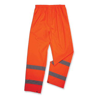 ergodyne® GloWear 8916 Class E Lightweight Hi-Vis Rain Pants, X-Large, Orange (EGO25445)
