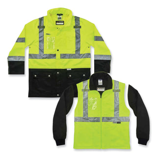 ergodyne® GloWear 8388 Class 3/2 Hi-Vis Thermal Jacket Kit, 2X-Large, Lime (EGO25536)