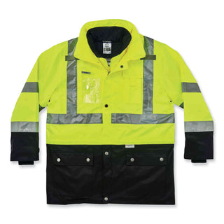 ergodyne® GloWear 8388 Class 3/2 Hi-Vis Thermal Jacket Kit, 2X-Large, Lime (EGO25536)