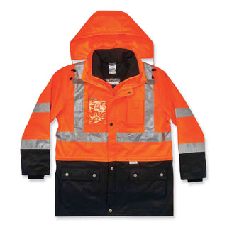 ergodyne® GloWear 8388 Class 3/2 Hi-Vis Thermal Jacket Kit, 5X-Large, Orange (EGO25559)