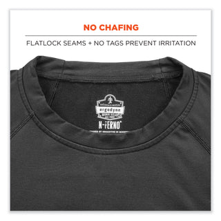 ergodyne® N-Ferno 6435 Midweight Long Sleeve Base Layer Shirt, 2X-Large, Black (EGO40206)