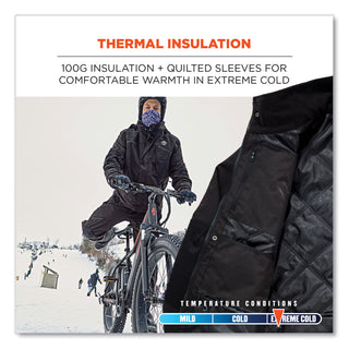 ergodyne® N-Ferno 6467 Winter Work Jacket with 300D Polyester Shell, Small, Black (EGO41122)