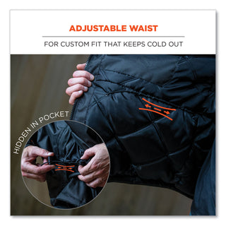 ergodyne® N-Ferno 6467 Winter Work Jacket with 300D Polyester Shell, Small, Black (EGO41122)