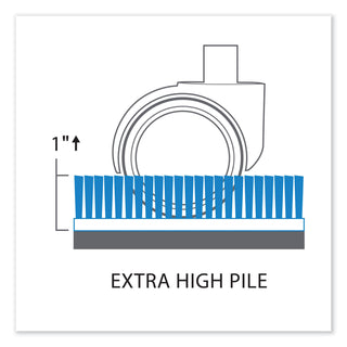 ES Robbins® EverLife Chair Mat for Extra High Pile Carpet, 60 x 72, Clear (ESR124781)