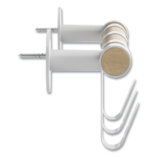 Safco® Resi Coat Wall Rack, 3 Hook, 19.75w x 4.25d x 6h, White (SAF4263WH)