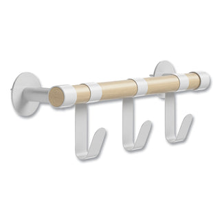Safco® Resi Coat Wall Rack, 3 Hook, 19.75w x 4.25d x 6h, White (SAF4263WH)