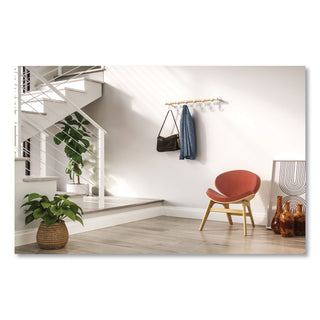 Safco® Resi Coat Wall Rack, 6 Hook, 36.25w x 4.25d x 6h, White (SAF4264WH)