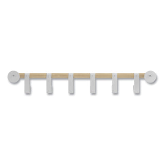 Safco® Resi Coat Wall Rack, 6 Hook, 36.25w x 4.25d x 6h, White (SAF4264WH)