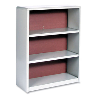 Safco® Value Mate Series Steel Three Shelf Bookcase, 31 3/4w x 13 1/2d x 41h, Gray (SAF7171GR)