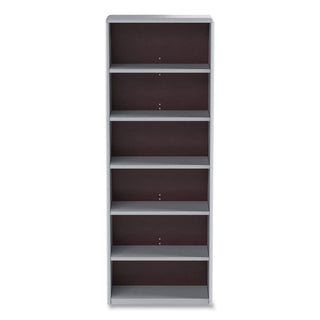 Safco® Value Mate Series Steel Six Shelf Bookcase, 31 3/4w x 13 1/2d x 80h, Gray (SAF7174GR)