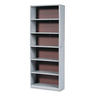 Safco® Value Mate Series Steel Six Shelf Bookcase, 31 3/4w x 13 1/2d x 80h, Gray (SAF7174GR)