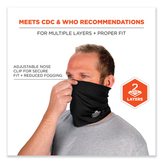 ergodyne® Chill-Its 6489 2-Layer Cooling Performance Knit Multi-Band, Polyester/Spandex, Large/XL, Black (EGO42143)