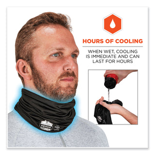 ergodyne® Chill-Its 6489 2-Layer Cooling Performance Knit Multi-Band, Polyester/Spandex, Large/XL, Black (EGO42143)