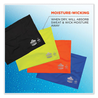 ergodyne® Chill-Its 6489 2-Layer Cooling Performance Knit Multi-Band, Polyester/Spandex, S/M, HiVis Lime (EGO42144)