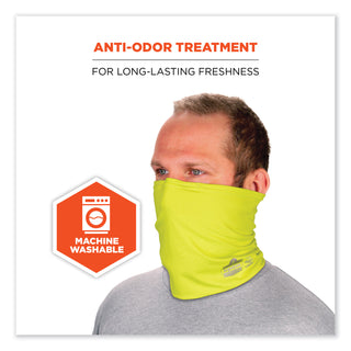 ergodyne® Chill-Its 6489 2-Layer Cooling Performance Knit Multi-Band, Polyester/Spandex, S/M, HiVis Lime (EGO42144)
