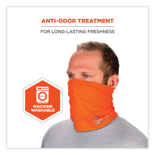 ergodyne® Chill-Its 6489 2-Layer Cooling Performance Knit Multi-Band, Polyester/Spandex,2XL/3XL,HiVis Orange,Ships in 1-3 Business Days (EGO42152)