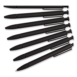 U Brands Monterey Ballpoint Pen, Medium 1 mm, Black Ink, Black Barrel, Dozen (UBR3786U0124)