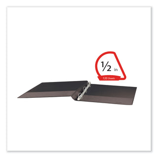 Universal® Slant D-Ring View Binder, 3 Rings, 0.5" Capacity, 11 x 8.5, Black (UNV20701)