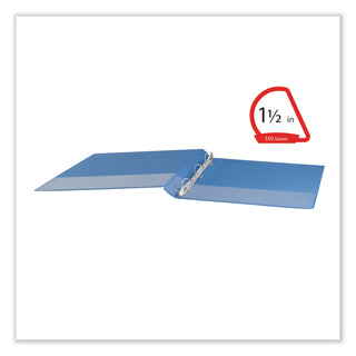Universal® Slant D-Ring View Binder, 3 Rings, 1.5" Capacity, 11 x 8.5, Light Blue (UNV20723)