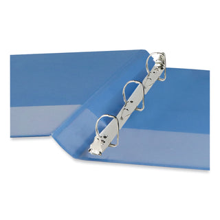 Universal® Slant D-Ring View Binder, 3 Rings, 1.5" Capacity, 11 x 8.5, Light Blue (UNV20723)